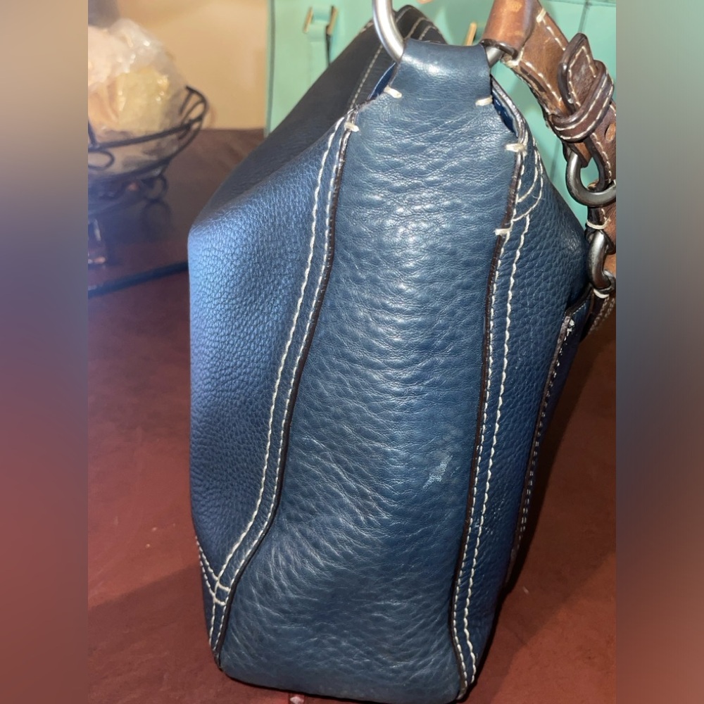 Coach Chelsea Navy Pebbled Leather Turnlock Hobo Bag Almost Vintage 2009 EUC Y2K - Picture 5 of 16